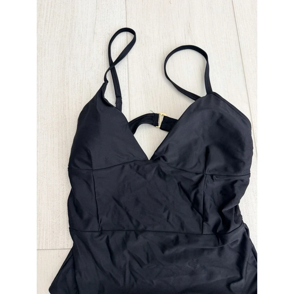 NWT‎ Summersalt Wave Open Back Swimsuit Sz 8 Black